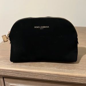 Dolce & Gabbana Beauty cosmetic bag black snd gold perfume bottle zipper pull